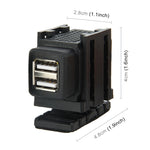 Adattatore USB doppia porta 3.1A per auto 12-24V