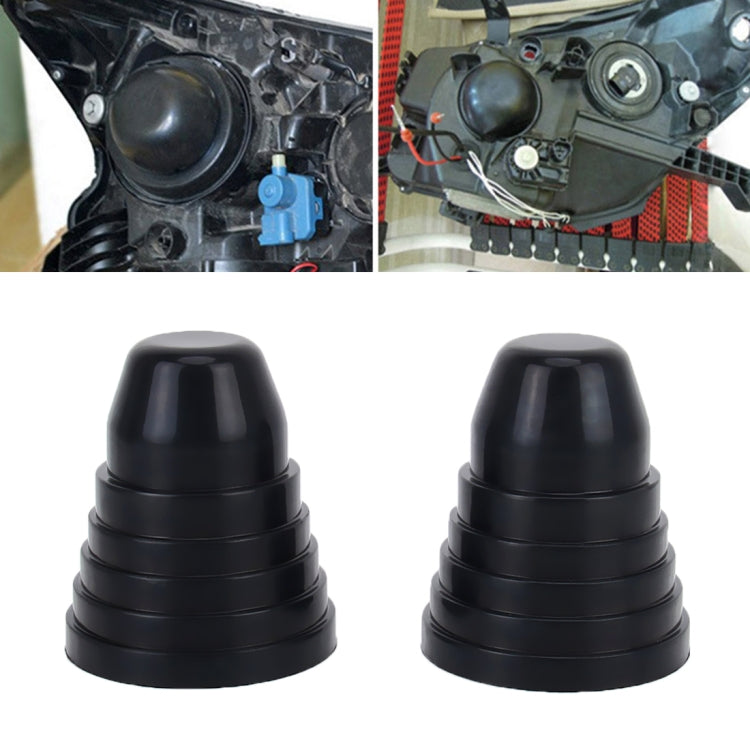 2 coperture antipolvere in gomma morbida per faro universale, adatte per diametro interno di 50-70 cm, For 50-70cm Inner Diameter