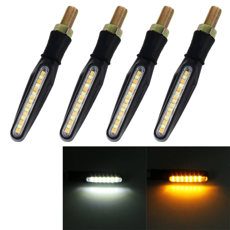 4 pezzi indicatori direzione moto 12V 15 LED gialli