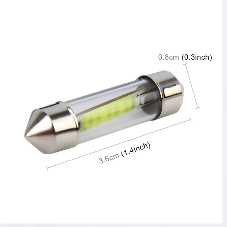 Lampada LED 36mm 1W 6000K luce bianca per auto DC 12V