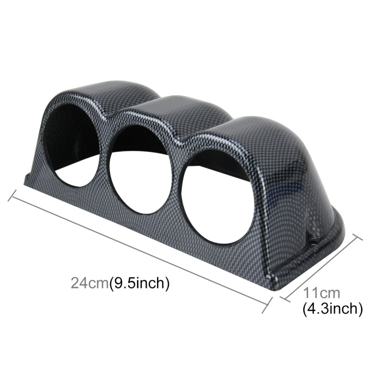 Supporto orizzontale universale per 3 indicatori auto 60 mm