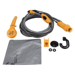 Set doccia portatile 12V con tubo in plastica da 2 m