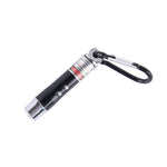 Set 2 portachiavi mini torcia LED e luce laser in metallo