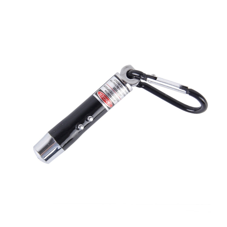 Set 2 portachiavi mini torcia LED e luce laser in metallo