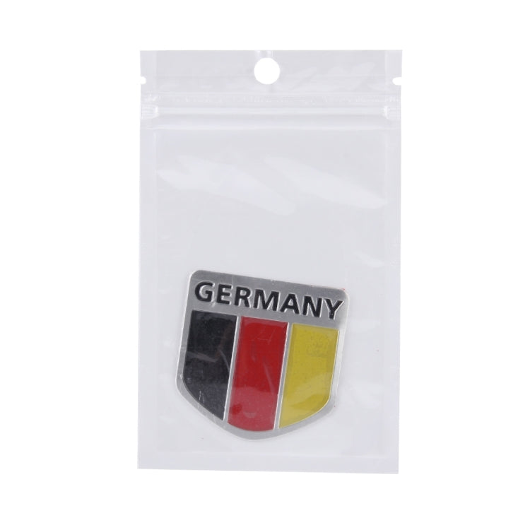 Adesivo in metallo bandiera Germania 13x8 cm