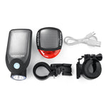 Set luci solari USB per moto e bicicletta 3W 240LM