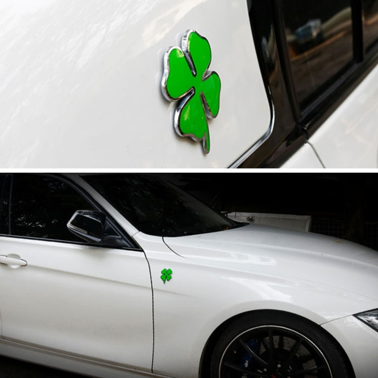 Adesivo Quadrifoglio Erba Fortuna per Auto 4x3,3 cm