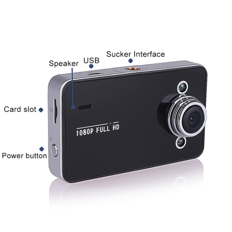 K6000 DVR auto video Full HD 720P grandangolare 2,3"