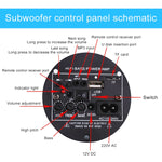 Subwoofer stereo Bluetooth 4 pollici rotondo con telecomando