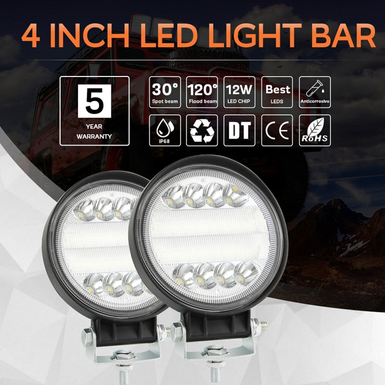 Faretto LED rotondo 15W 4 pollici luce bianca auto SUV