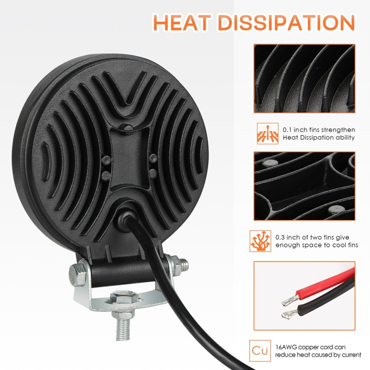 Faretto LED rotondo 15W 4 pollici luce bianca auto SUV