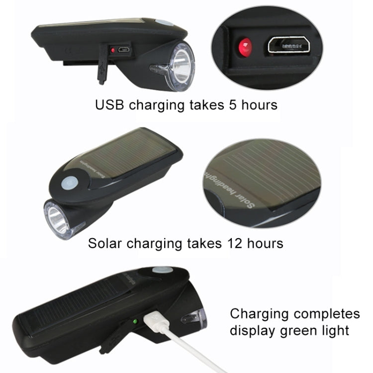 Luce anteriore solare USB 3W per bici e moto