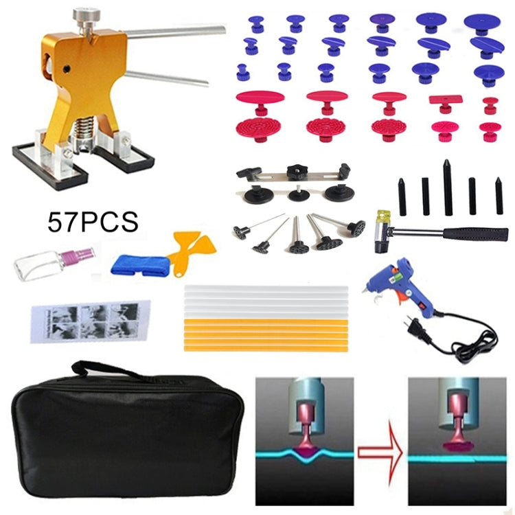 Kit estrattore ammaccature auto 57 in 1 con pistola colla 20W