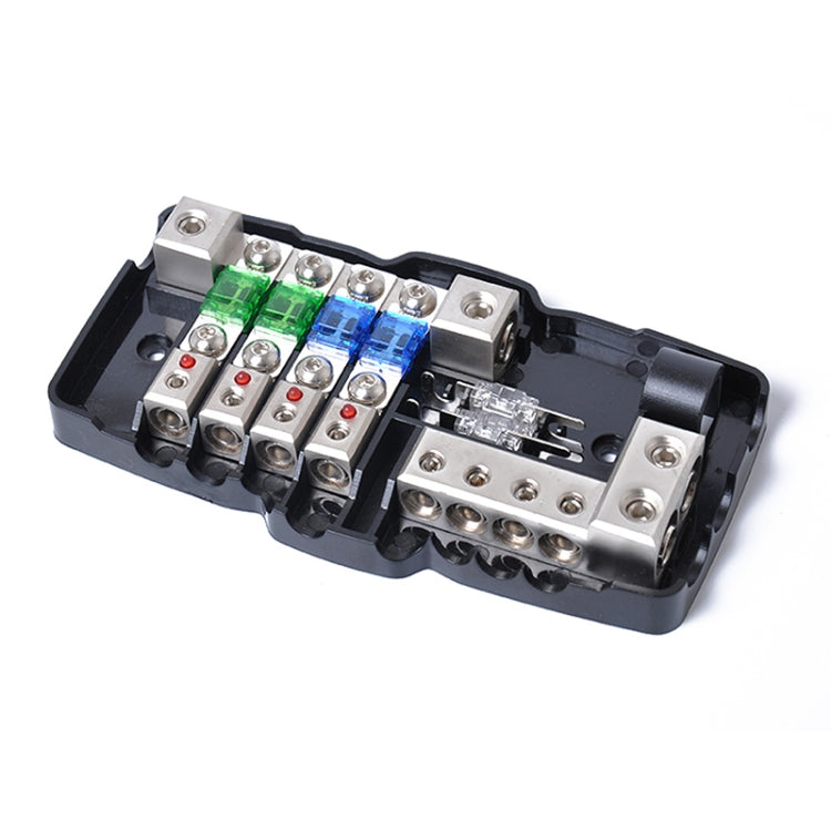 Blocco fusibili auto a 4 vie con LED e fusibili da 30A a 80A - immagine 3