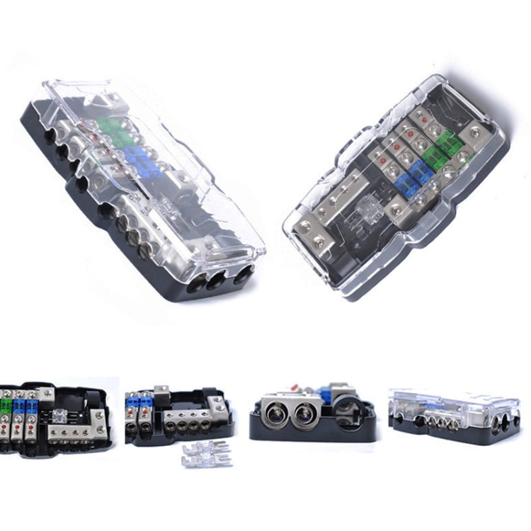 Blocco fusibili auto a 4 vie con LED e fusibili da 30A a 80A - immagine 5