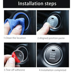 Adesivo decorativo per pulsante avvio motore Mazda