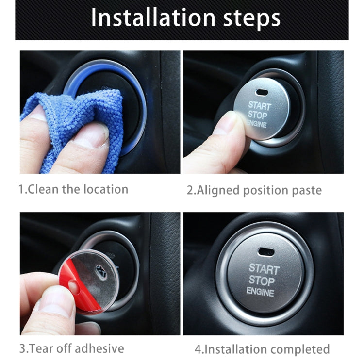 Adesivo decorativo per pulsante avvio motore Mazda