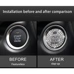 Adesivo decorativo per pulsante avvio motore Mazda