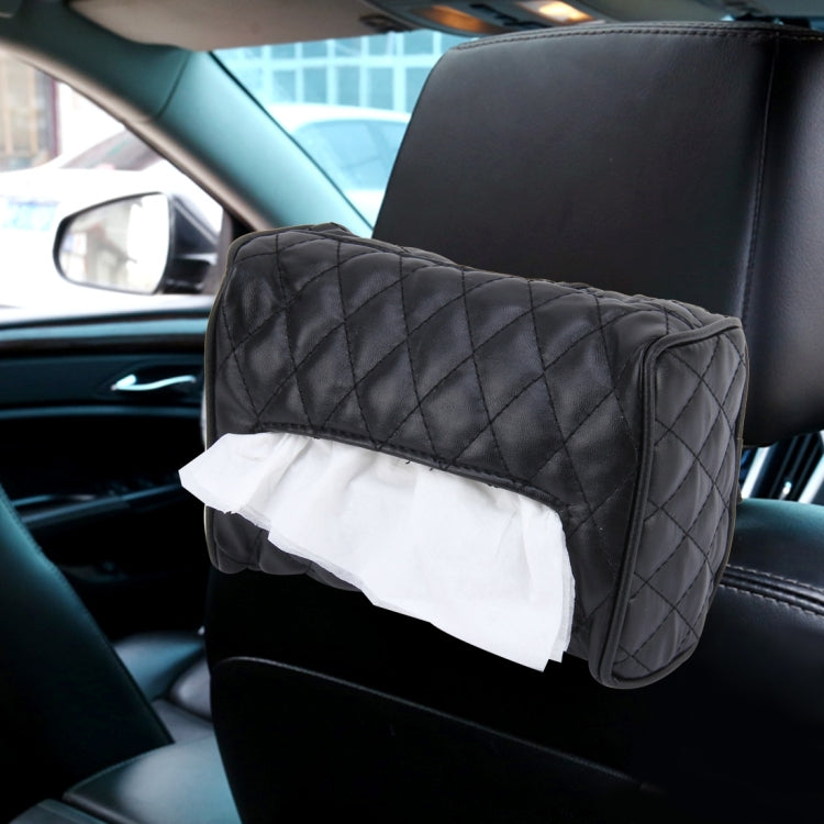 Borsa porta fazzoletti in pelle per auto 16x11 cm