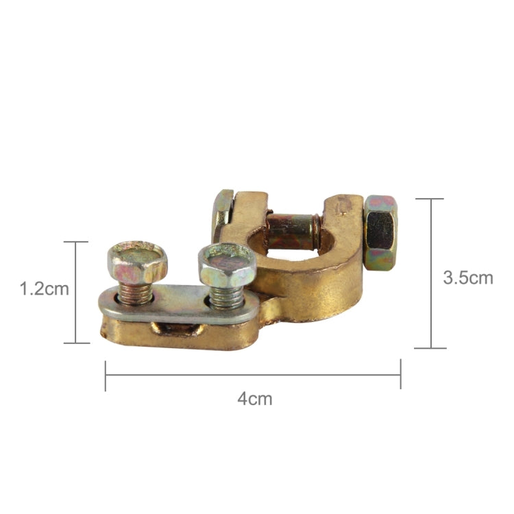 Connettori terminali batteria auto in ottone 1,2 cm