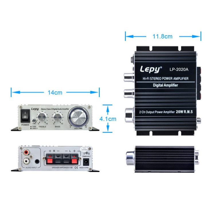 Amplificatore audio LP-2020A 40W 12-18V con alimentatore UK