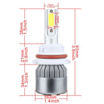 Faro LED 9007 18W 1800LM 6000K IP68 per auto DC 9-36V