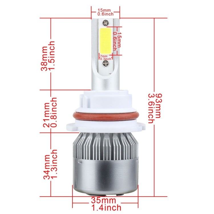 Faro LED 9007 18W 1800LM 6000K IP68 per auto DC 9-36V