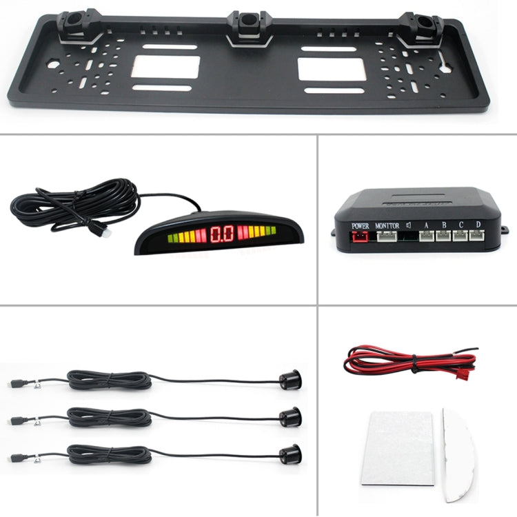 Sensori parcheggio auto PZ300L con 3 rilevatori radar