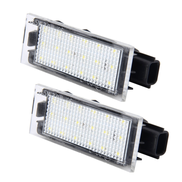 Luce targa LED 2 pezzi per Renault Clio 3, Laguna, Megane