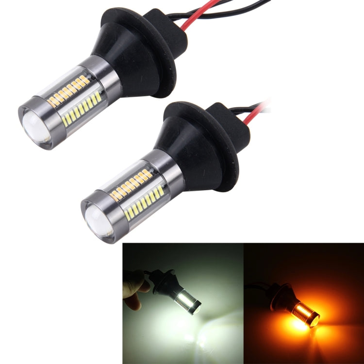 Lampadina 1156 BA15S 5W 66LED SMD luce bianca e gialla