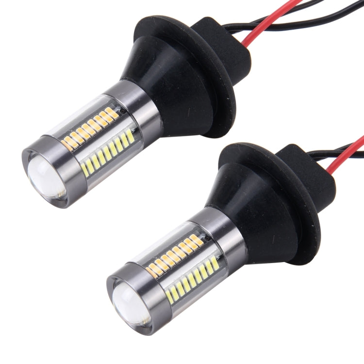 Lampadina 1156 BA15S 5W 66LED SMD luce bianca e gialla