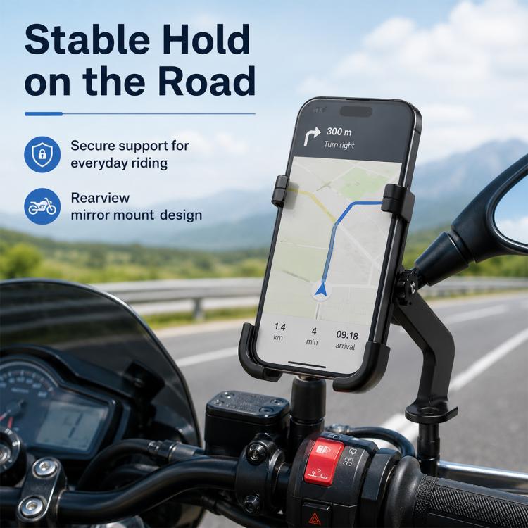Staffa in lega di alluminio per telefono moto 60-100 mm