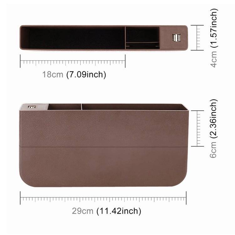 Scatola portaoggetti laterale auto con 2 porte USB