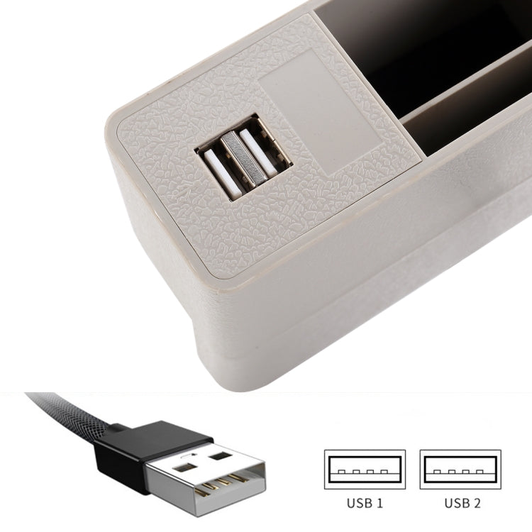 Scatola portaoggetti laterale auto con 2 porte USB