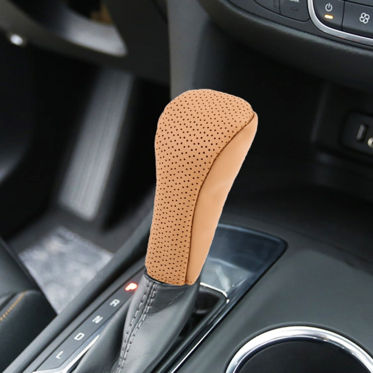 Copri pomello cambio auto in pelle traspirante universale