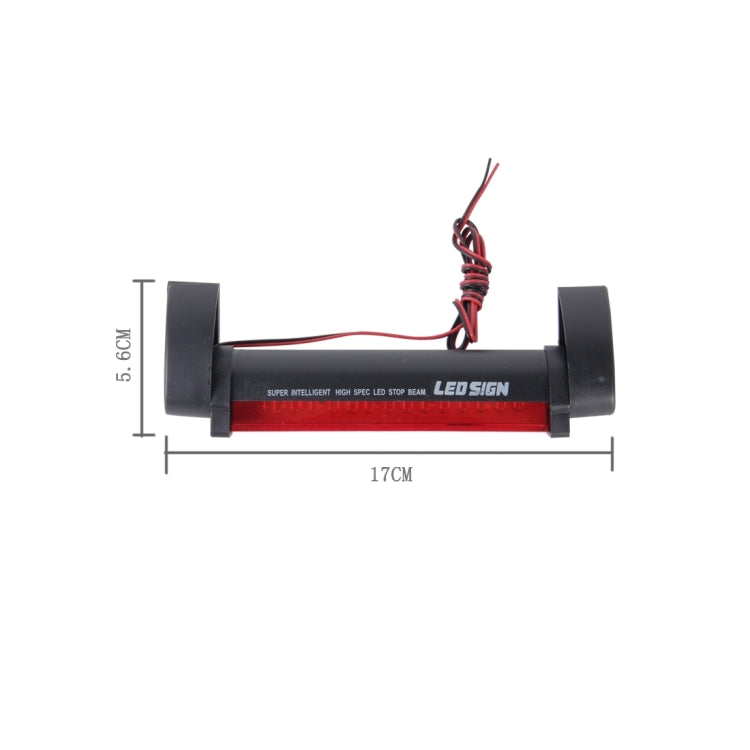 Terza luce freno auto LED rossa 14 LED 12V 80 cm