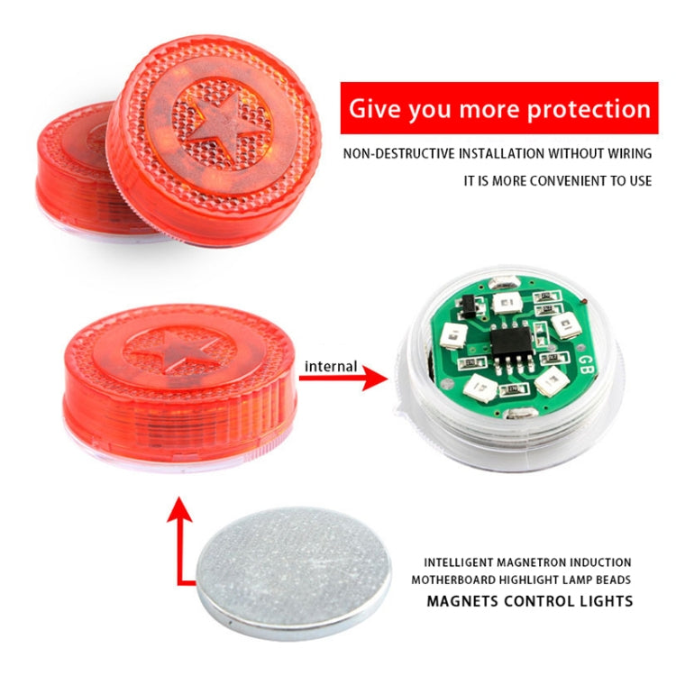 Lampada stroboscopica magnetica per portiera auto 2 pezzi