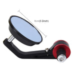 Specchietto retrovisore rotondo universale per moto 2 pezzi