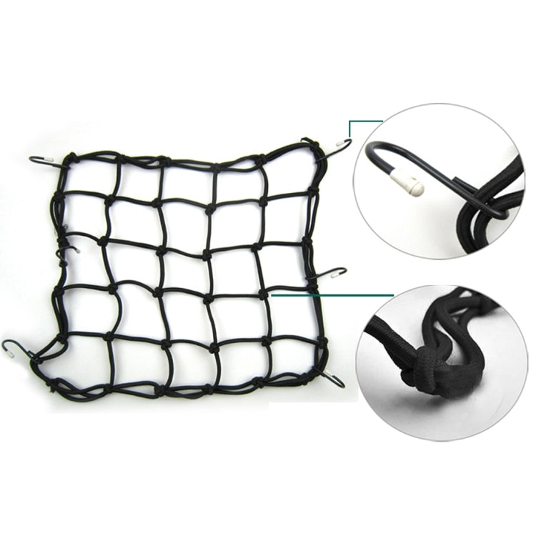 Rete fissa in nylon per moto con 6 ganci 30x30 cm