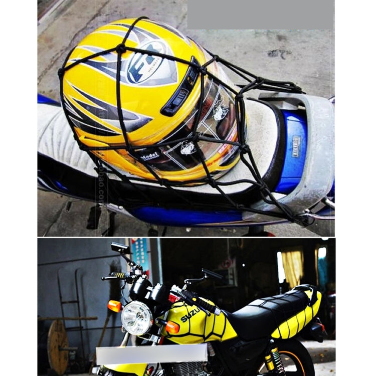 Rete fissa in nylon per moto con 6 ganci 30x30 cm