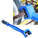 Spazzola nylon per pulizia catena bici e moto blu
