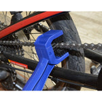 Spazzola nylon per pulizia catena bici e moto blu