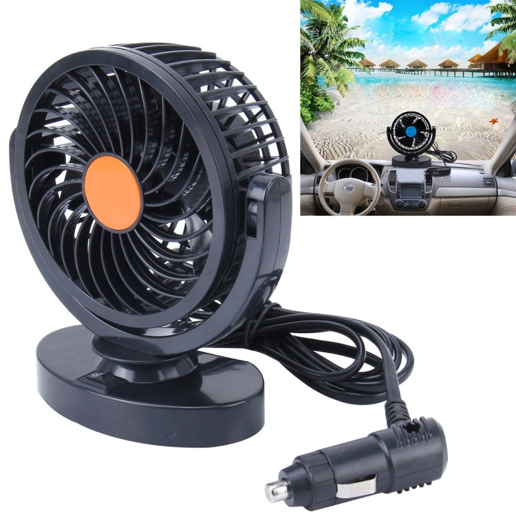 Mini ventilatore per auto 6W 24V con rotazione 360° silenzioso