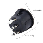 Pulsante ON-OFF con cappuccio rotondo 3 pin universale auto