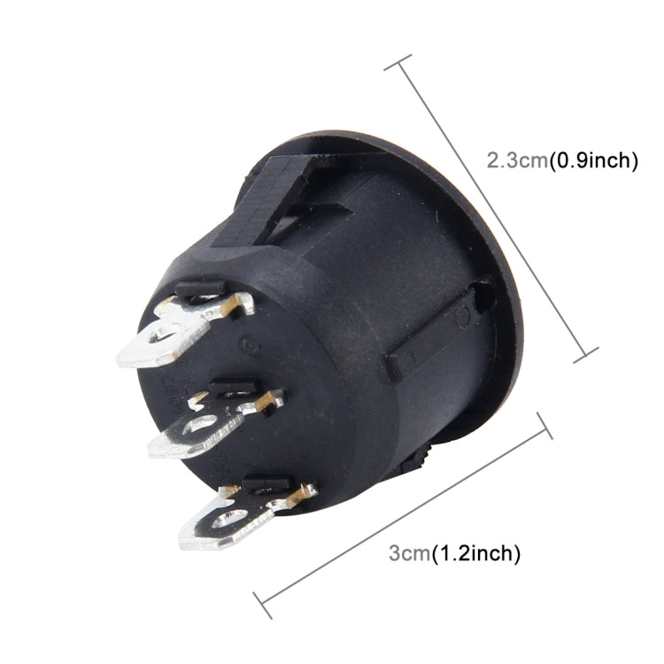 Pulsante ON-OFF con cappuccio rotondo 3 pin universale auto
