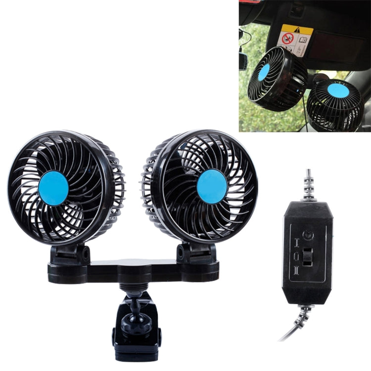Mini ventilatore auto clip rotazione 360° 7W DC12V