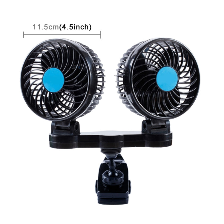 Mini ventilatore auto clip rotazione 360° 7W DC12V