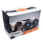 Mini ventilatore auto clip rotazione 360° 7W DC12V
