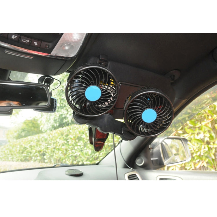 Mini ventilatore auto clip rotazione 360° 7W DC12V