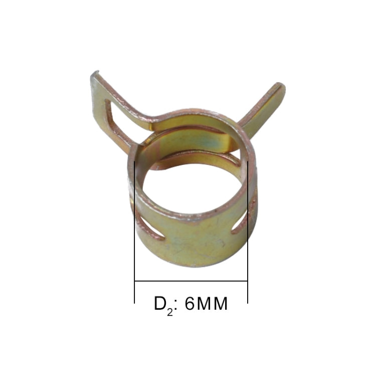 10 clip a molla 6mm per tubi auto e carburante